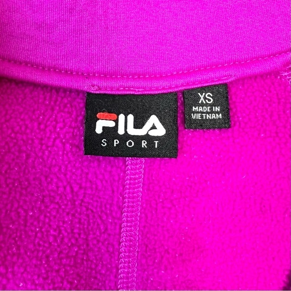 Fila Fuchsia Magenta 1/4 Zip Fleece Pullover Jacket - Picture 8 of 8